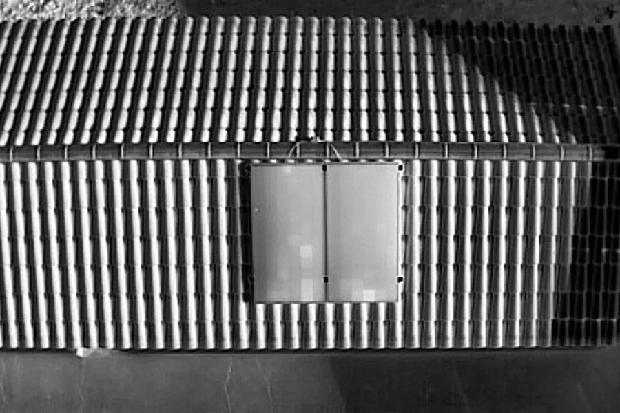 Captura térmica real de la misma cubierta