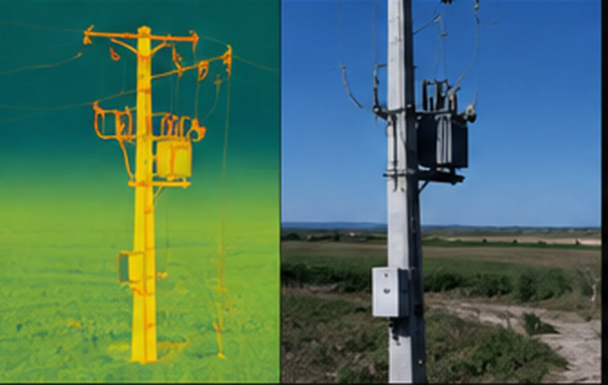 Comparativa térmica y RGB de una instalación eléctrica exterior
