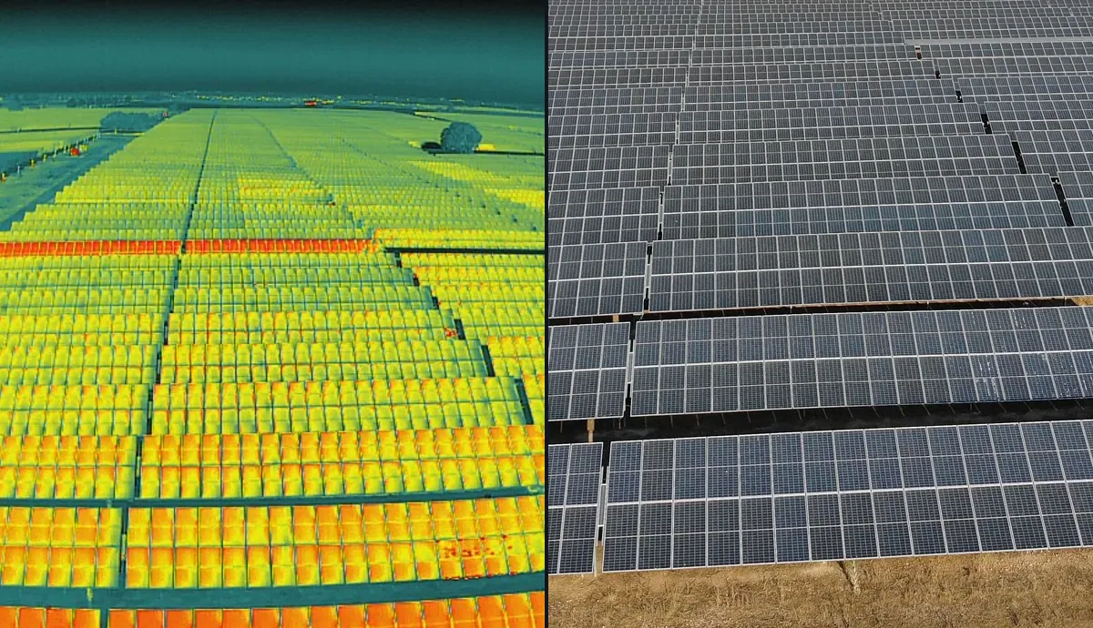 Comparativa térmica y RGB de una planta fotovoltaica